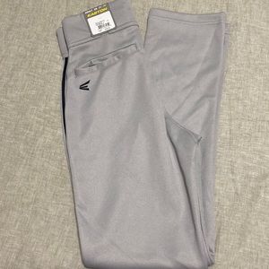 Easton Youth adult XS baseball pants grey with black piping